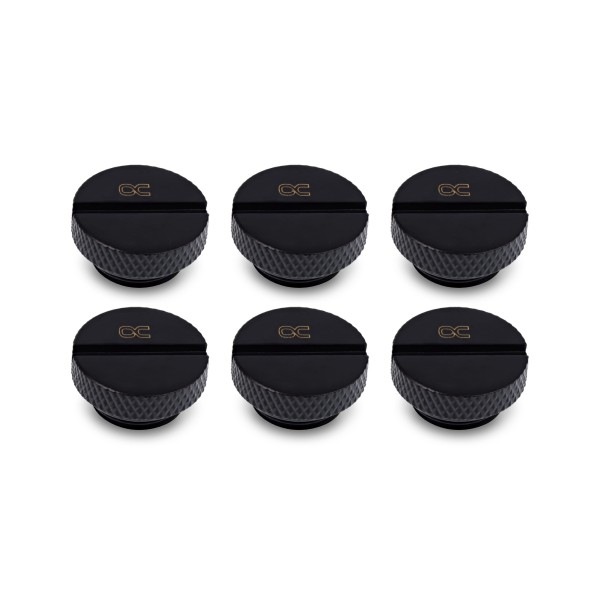 Alphacool Eiszapfen Stop Plug G1/4 - Deep Black- 6 Pack (17622)