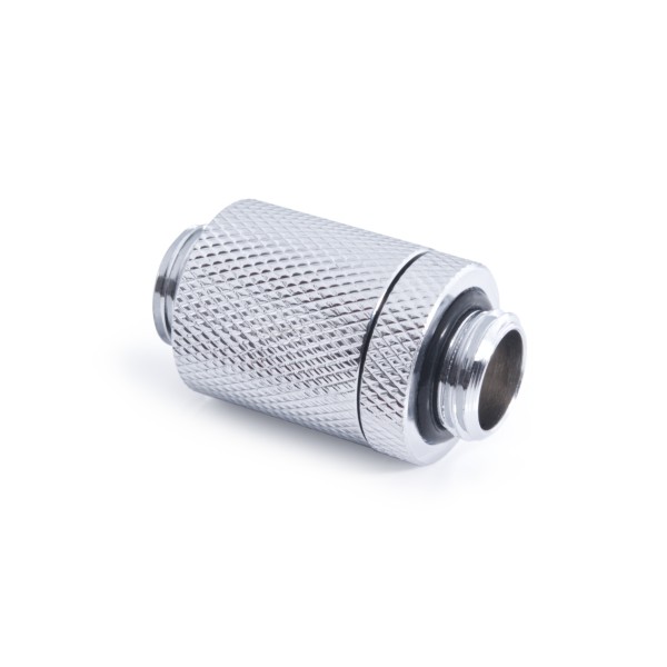 Alphacool ES D-Plug 25.5mm G1/4 Male to Male Resizable Fitting - Chrome (17586)