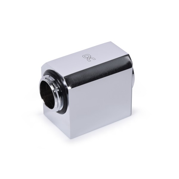 Alphacool Low Profile ES L-Connector Rotary G1/4 OT - G1/4 IT - Chrome (17584)