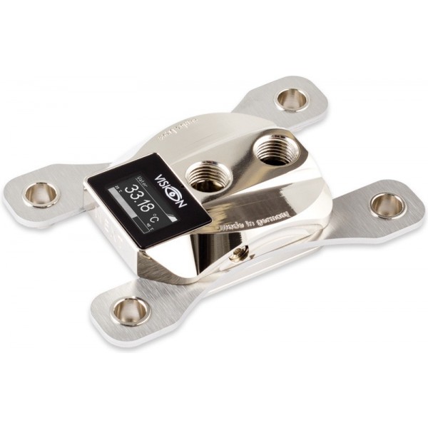 Aquacomputer Cuplex Kryos NEXT VARIO With VISION AM5/AM4, Nickel/.925 Silver (21728)