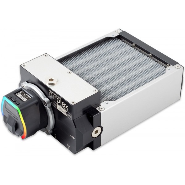 Aquacomputer Airplex Modularity System 140 mm, Aluminum Fins, D5 NEXT Pump, Stainless Steel Side Panels (33081)