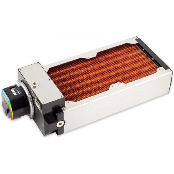Aquacomputer Airplex Modularity System 240 mm, Copper Fins, D5 NEXT Pump, Stainless Steel Side Panels (33083)