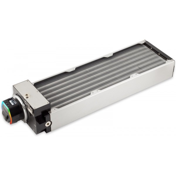 Aquacomputer Airplex Modularity System 420 mm, Aluminum Fins, D5 NEXT Pump, Stainless Steel Side Panels (33088)