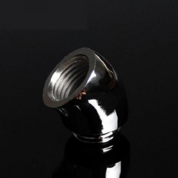 Barrow G1/4" 45 Degree Male to Female Angled Adaptor Fitting - Silver (TDWT45-V2-Silver)