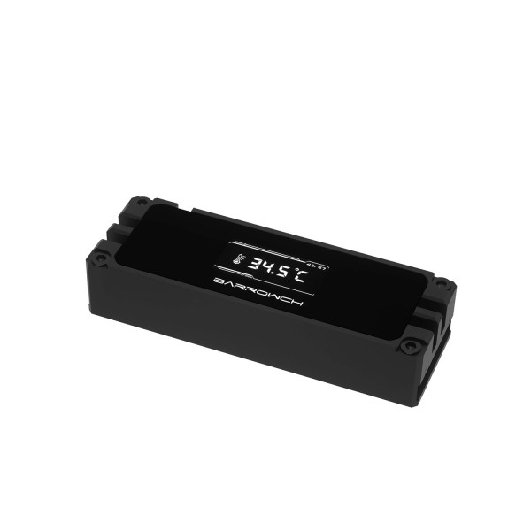 Barrowch M.2 2280/22110 Full Aluminum Heatsink with Digital Display - Black (FBM2TZ-02)