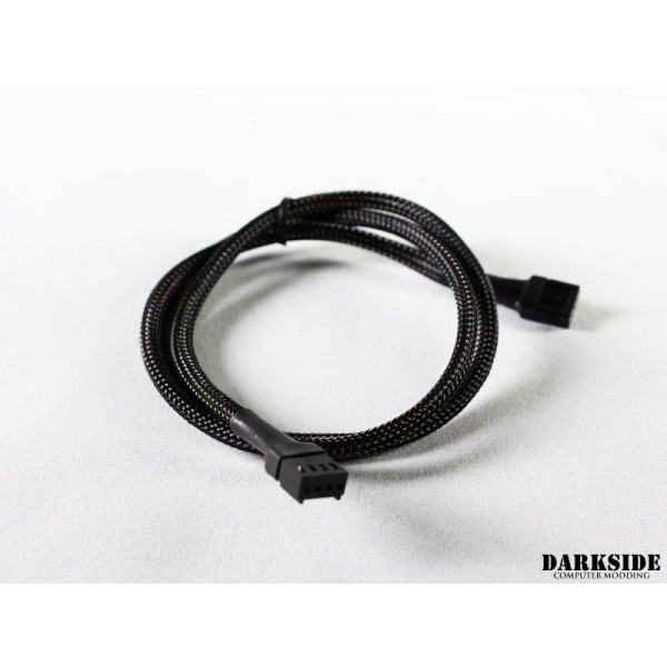 Darkside 4-Pin 70cm (27") FEMALE PWM Fan and Aquabus Sleeved Cable - Jet Black (DS-0641)