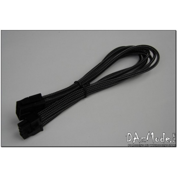 Darkside 8-Pin PCI-E 12" (30cm) HSL Single Braid Extension Cable - Graphite Metallic (DS-0827)