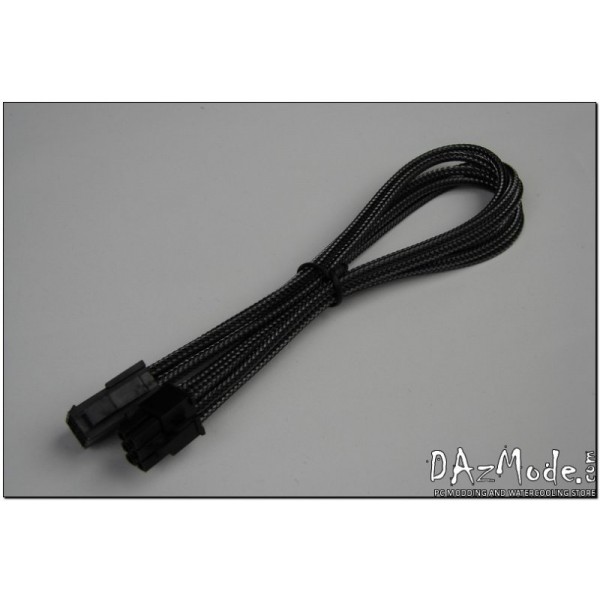 Darkside 6-Pin PCI-E 12" (30cm) HSL Single Braid Extension Cable - Graphite Metallic (DS-HSL-PC6-12GMC)