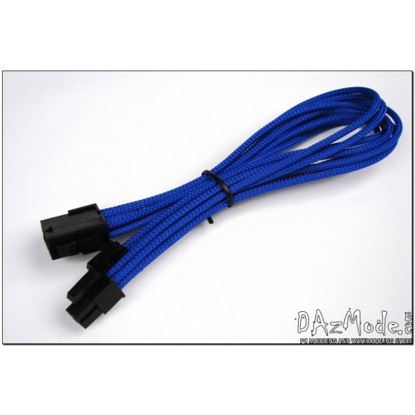 Darkside 4+4 EPS 12" (30cm) HSL Single Braid Extension Cable - Blue UV (DS-0074)