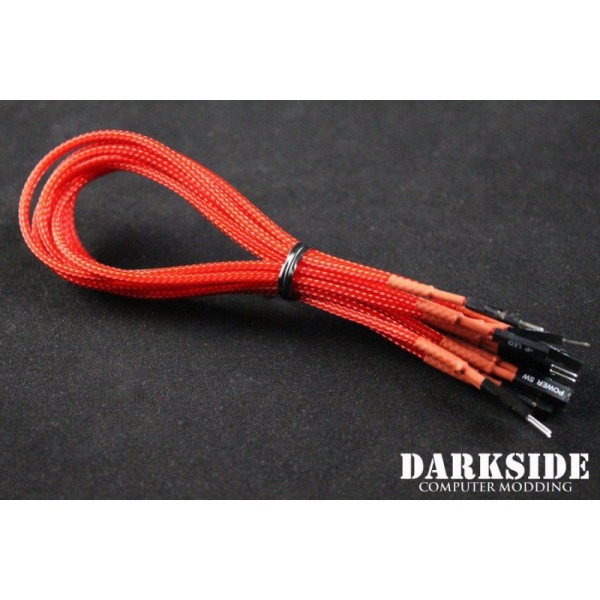 Darkside Front Panel I/O Connection Kit - UV Red (DS-0219)