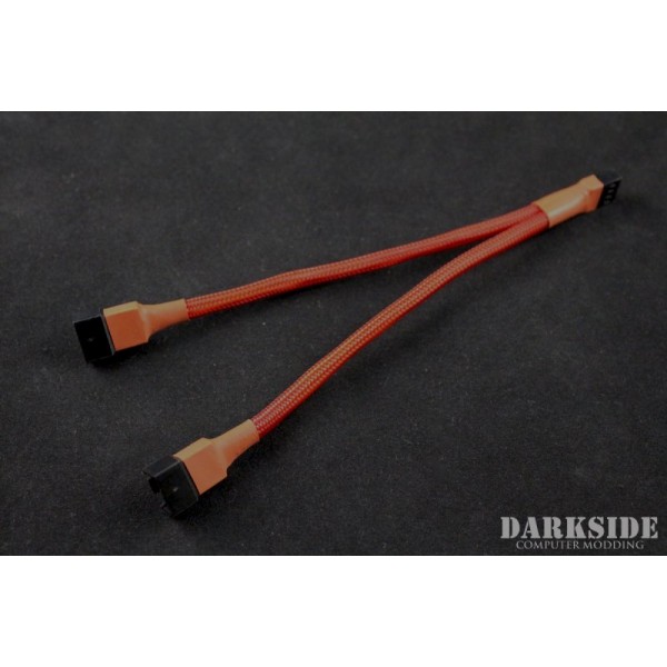 Darkside 4-Pin Dual Fan Power Y-Cable Splitter - Red UV (DS-0473)