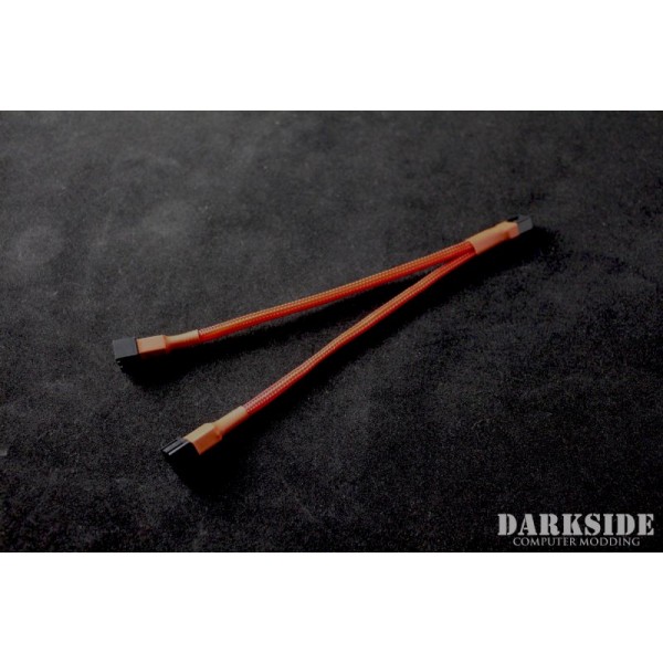 Darkside 3-Pin Dual Fan Power Y-Cable Splitter - Red UV (DS-0438)