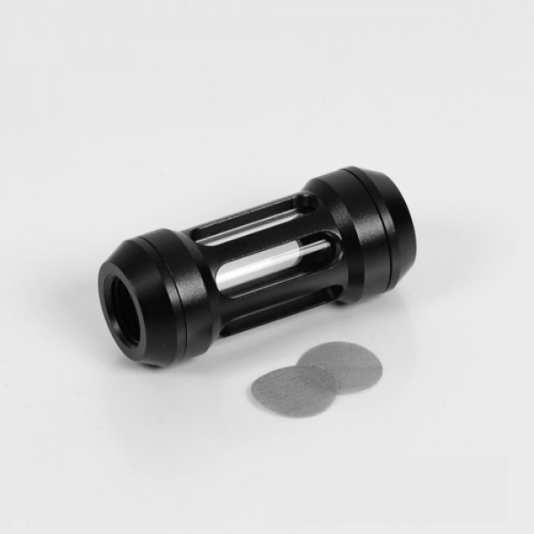 Barrow G1/4" In-Line Brass and Quart Glass Filter - Black/Black (GLA-TLB53)