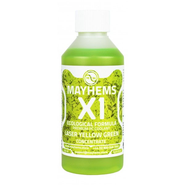 Mayhems - PC Coolant - X1 Concentrate - Eco Friendly Series - UV Fluorescent | 250 ml - Tree Viper Green (MX1C250MLGR)
