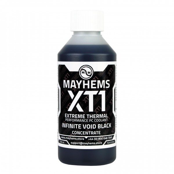 Mayhems - PC Coolant - XT1 Concentrate - Thermal Performance Series - UV Fluorescent | 250 ml - Infinite Void Black (MXTC250MLBK)