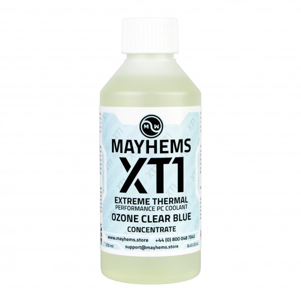 Mayhems - PC Coolant - XT1 Concentrate - Thermal Performance Series - UV Fluorescent | 250 ml - Ozone Clear Blue (MXTC250MLCB)