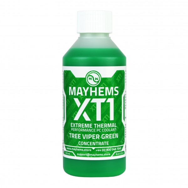 Mayhems - PC Coolant - XT1 Concentrate - Thermal Performance Series - UV Fluorescent | 250 ml - Tree Viper Green (MXTC250MLGR)