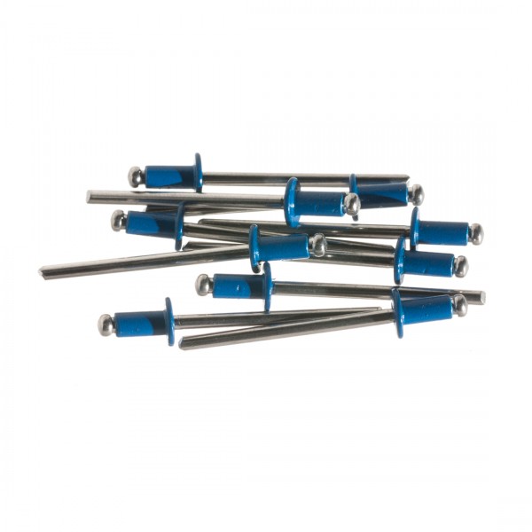 ModMyMods 1/8" (3mm) Domed Aluminum Rivets - Blue - 10 Pack (MOD-0192)