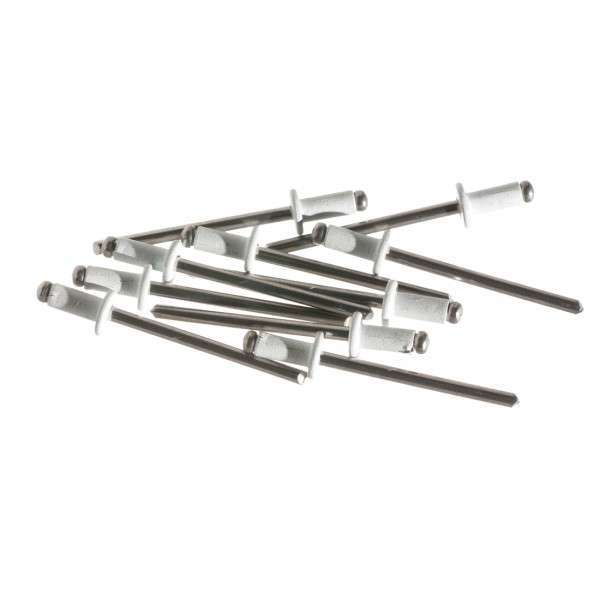 ModMyMods 1/8" (3mm) Domed Aluminum Rivets - White - 10 Pack (MOD-0195)