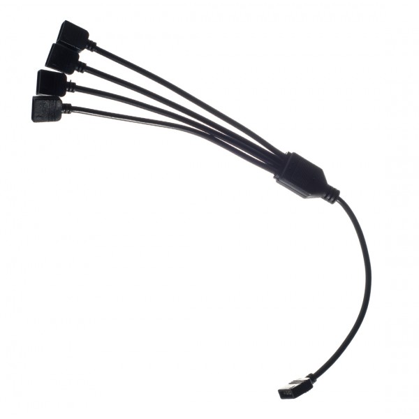 ModMyMods 4-Pin Female RGB LED Strip 4-Way Splitter Cable - Black (MOD-0203)