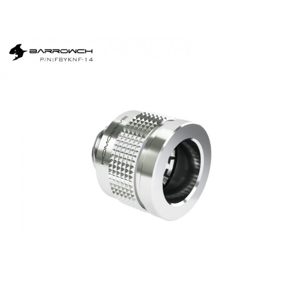 Barrowch G1/4 14mm Rigid Hardtube Wolverine Anti-Sheeding Fitting- Silver (FBYKNF-14-Silver)