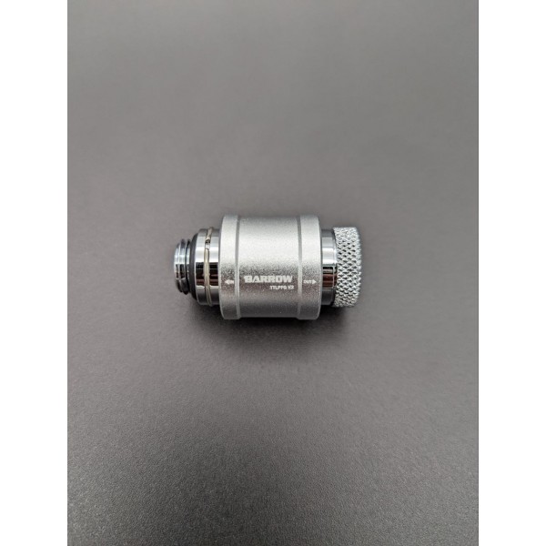 Barrow G1/4" Male to Female Manual Inline Valve - Silver/Silver (TTLPFG-V2-Silver)