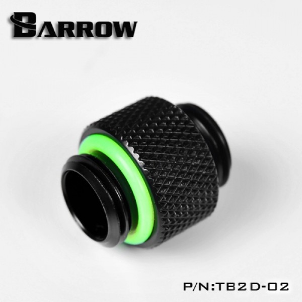 Barrow G1/4" 10mm Male to Male Adaptor Fitting - Black (TB2D-02)