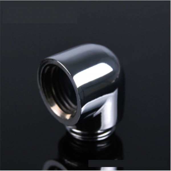 Barrow G1/4" 90 Degree Male to Female Angled Adaptor Fitting - Silver (TDWT90-B01-Silver)