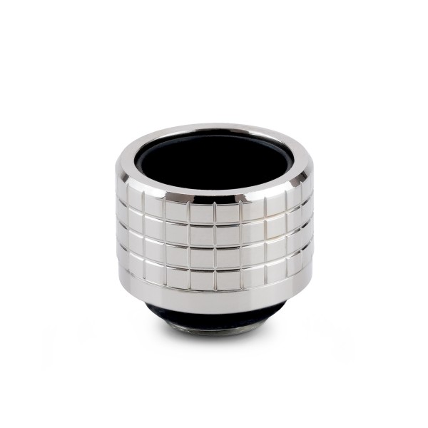 Thermal Grizzly DeltaMate 16mm HardTube Compression Fitting - HT16 - Gloss Nickel (TG-DM-FIT-0302)