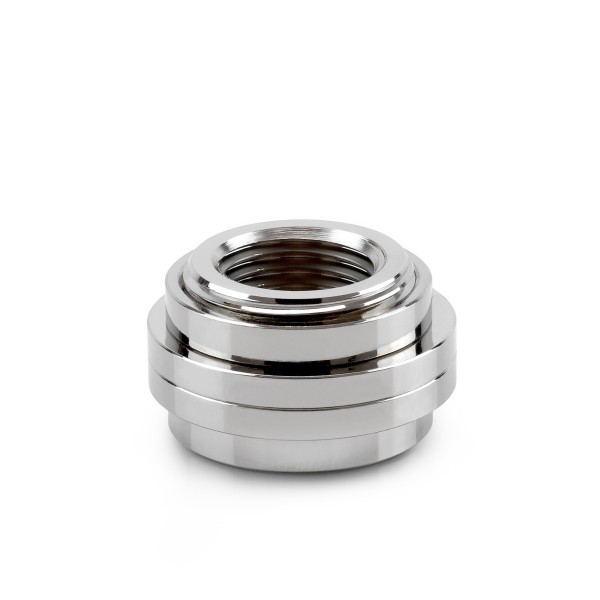 Thermal Grizzly DeltaMate Female to Female Passthrough Fitting - Gloss Nickel (TG-DM-FIT-0316)