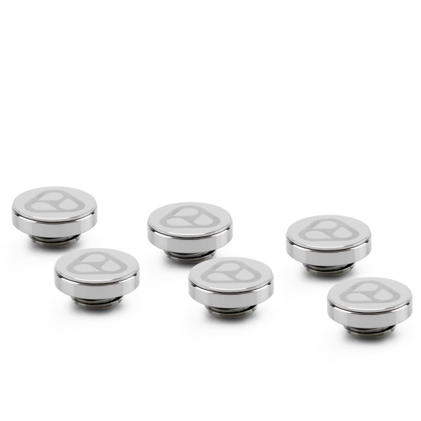 Thermal Grizzly DeltaMate G1/4" Plug Fitting - Gloss Nickel - 6 Pack (TG-DM-FIT-6309)