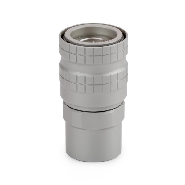 Thermal Grizzly DeltaMate Quick Disconnect Fitting | Female Coupling - Female Thread - Matte Nickel (TG-DM-QDC-0202)