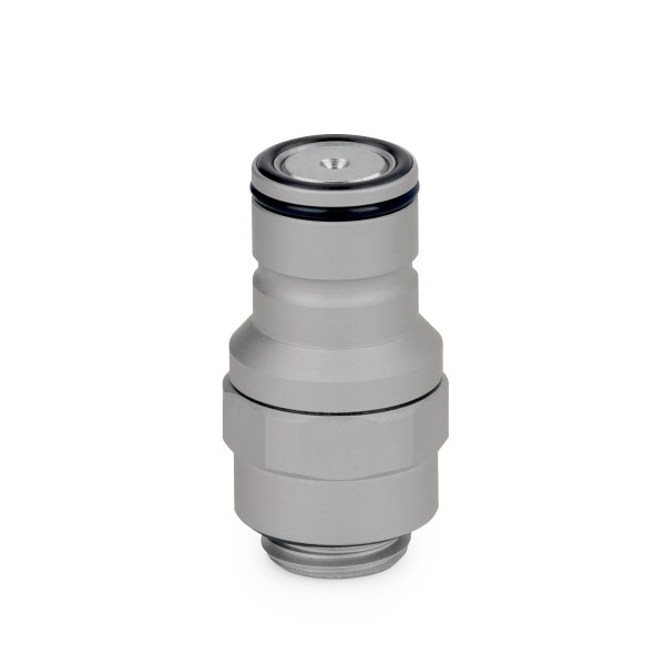 Thermal Grizzly DeltaMate Quick Disconnect Fitting | Male Coupling - Male Thread - Matte Nickel (TG-DM-QDC-0210)