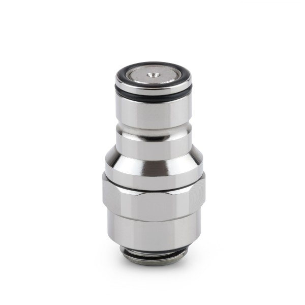 Thermal Grizzly DeltaMate Quick Disconnect Fitting | Male Coupling - Male Thread - Gloss Nickel (TG-DM-QDC-0310)