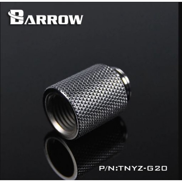 Barrow G1/4" 20mm Male to Female Extension Fitting - Silver (TNYZ-G20-Silver)