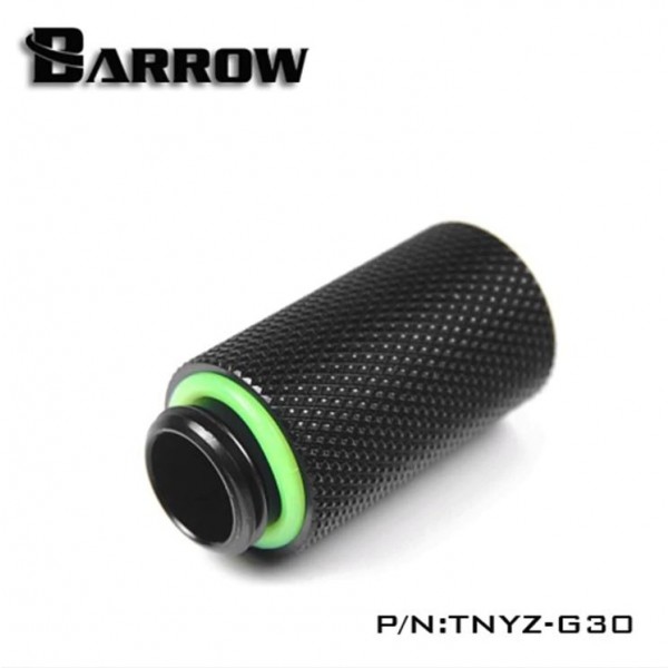 Barrow G1/4" 30mm Male to Female Extension Fitting - Black (TNYZ-G30-Black)