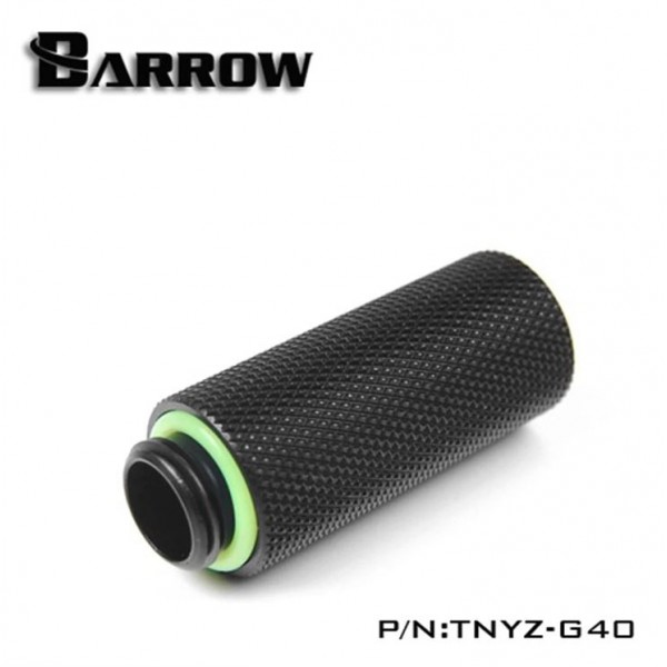 Barrow G1/4" 40mm Male to Female Extension Fitting - Black (TNYZ-G40-Black)