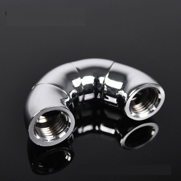 Barrow G1/4" 180 Degree Female to Female Triple Rotary Snake Adaptor - Silver (TSWT1803-V1-Silver)