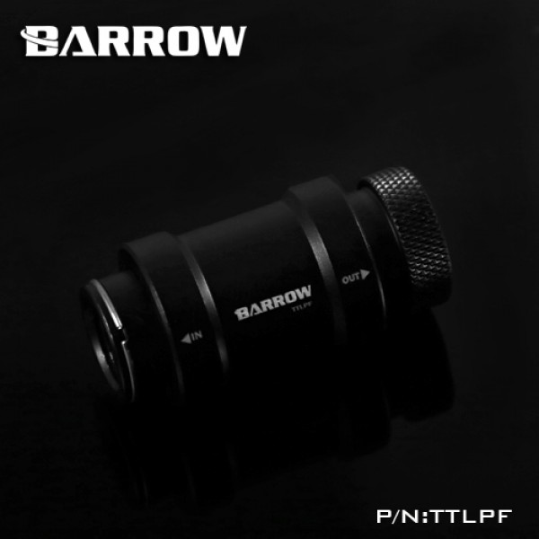 Barrow G1/4 Female to Female Manual Inline Valve - Black/Black (TTLPF)