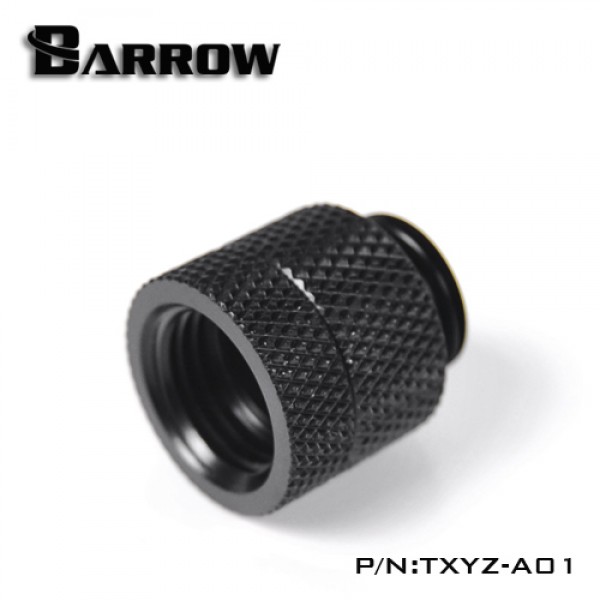 Barrow G1/4" Male to Female Anti-Twist Rotary Adaptor Fitting - Black (TXYZ-A01)