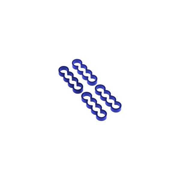 Alphacool Eiskamm Aluminum X4 Flat - 4mm Blue - 4 pcs (24794)