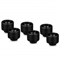 Thermal Grizzly DeltaMate 16/10mm SoftTube Compression Fitting - ST16 - Black - 6 Pack (TG-DM-FIT-6001)