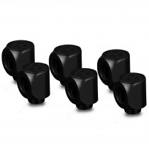 Thermal Grizzly DeltaMate Rotary Fitting - 90° - Black - 6 Pack (TG-DM-FIT-6003)