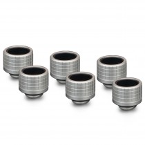 Thermal Grizzly DeltaMate 16mm HardTube Compression Fitting - HT16 - Matt Nickel - 6 Pack (TG-DM-FIT-6202)