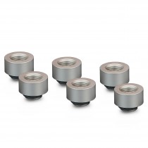Thermal Grizzly DeltaMate 10mm Male to Female Extender Fitting - MF10 - Matt Nickel - 6 Pack (TG-DM-FIT-6206)