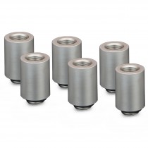 Thermal Grizzly DeltaMate 28mm Male to Female Extender Fitting - MF28 - Matt Nickel - 6 Pack (TG-DM-FIT-6208)