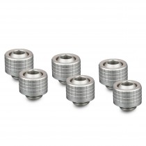 Thermal Grizzly DeltaMate 13/10mm SoftTube Compression Fitting - ST13 - Matt Nickel - 6 Pack (TG-DM-FIT-6217)