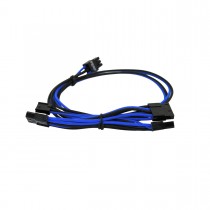 EVGA Individually Sleeved Power Supply Cable Set for 550W/650W - SUPERNOVA G2/G3/P2/T2 - Black / Light Blue (100-G2-06KL-B9)