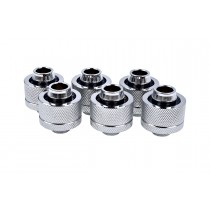 Alphacool Eiszapfen 1/2" ID x 3/4" OD G1/4 Compression Fitting - Chrome Sixpack (17241)