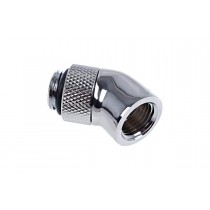 Alphacool Eiszapfen G1/4" 45 Degree Angled Rotatable Adapter Fitting - Chrome (17247)